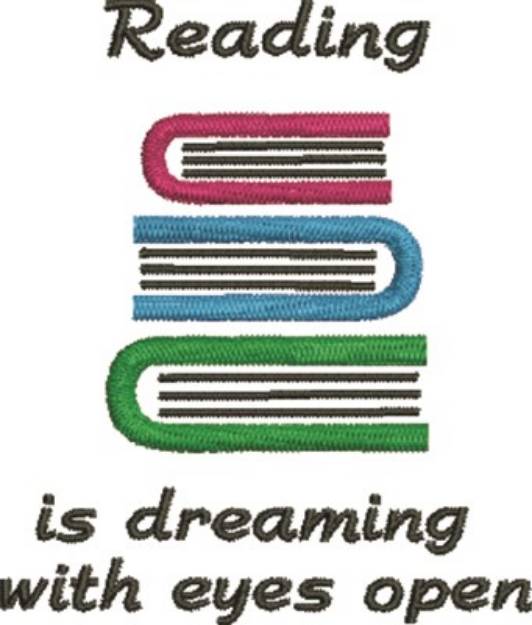 Picture of Reading Is Dreaming Machine Embroidery Design