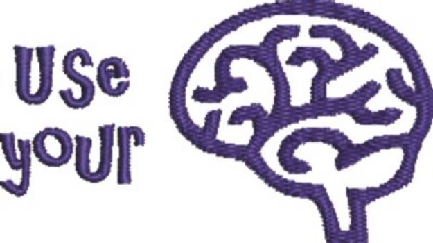 Picture of Use Your Brain Machine Embroidery Design