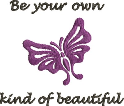 Be Beautiful Butterfly Machine Embroidery Design