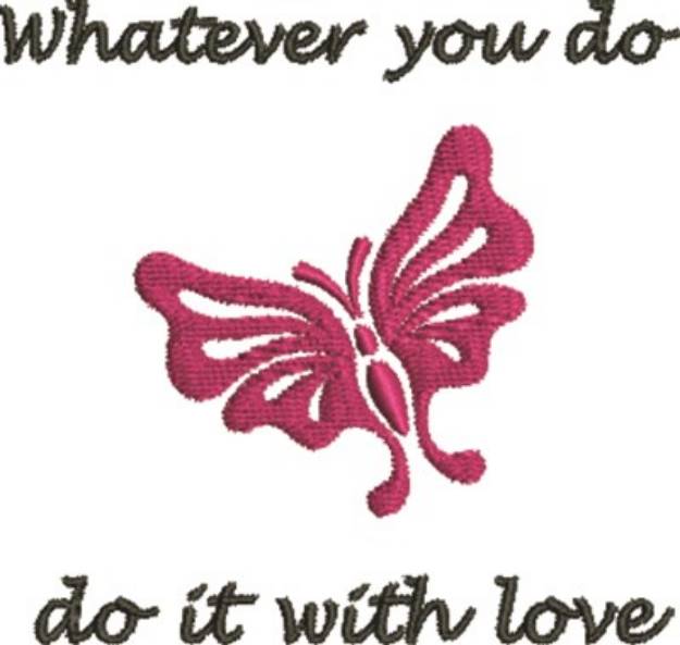Picture of With Love Butterfly Machine Embroidery Design