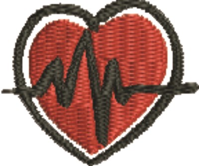 Heartbeat Machine Embroidery Design