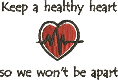 Healthy Heart Machine Embroidery Design