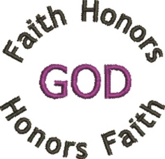 Picture of Faith Honors God Machine Embroidery Design