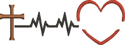 Christian Heart Machine Embroidery Design