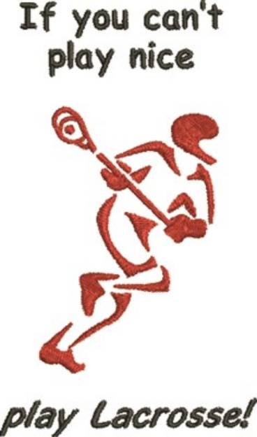 Picture of Play Lacrosse Machine Embroidery Design