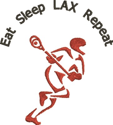 Eat Sleep LAX Machine Embroidery Design