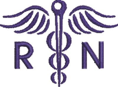 RN Nurse Machine Embroidery Design