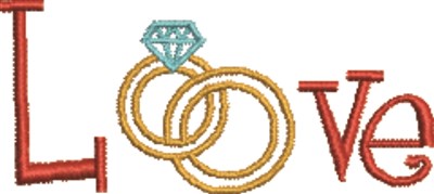 Love Rings Machine Embroidery Design