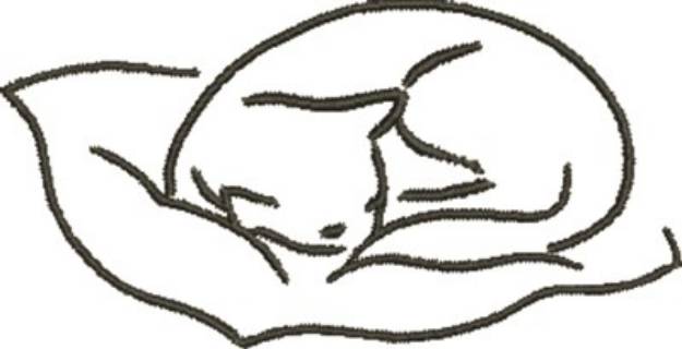 Picture of Sleeping Cat Machine Embroidery Design