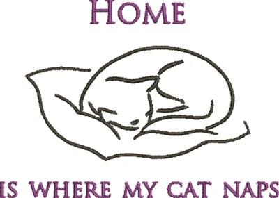 Cat Naps Machine Embroidery Design