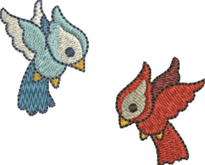 Spring Birds Machine Embroidery Design