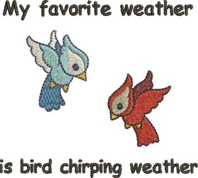 Chirping Weather Birds Machine Embroidery Design