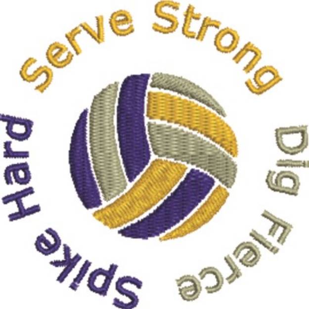 Picture of Serve Strong Machine Embroidery Design