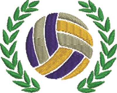 Volleyball Wreath Machine Embroidery Design