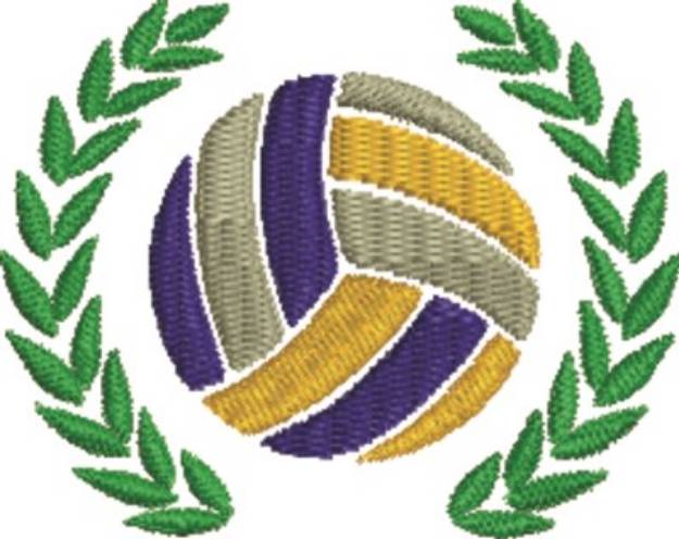 Picture of Volleyball Wreath Machine Embroidery Design