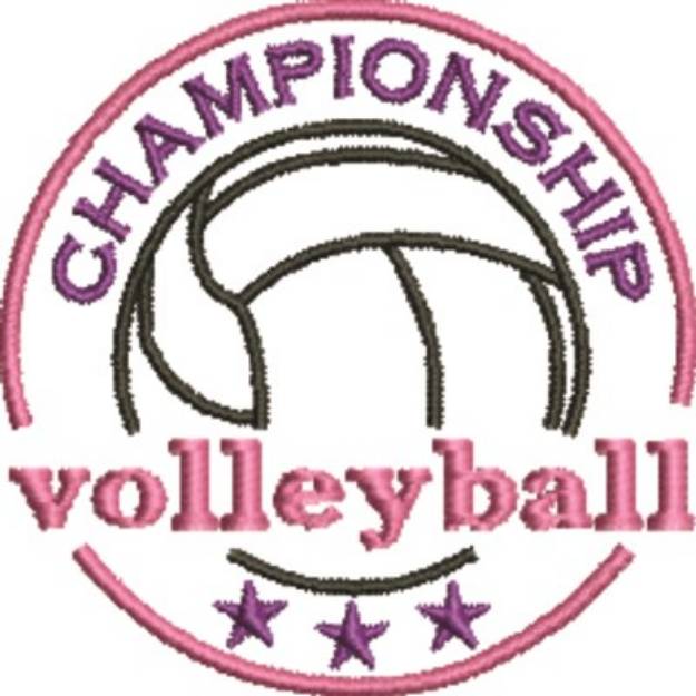 Picture of Volleyball Championship Machine Embroidery Design