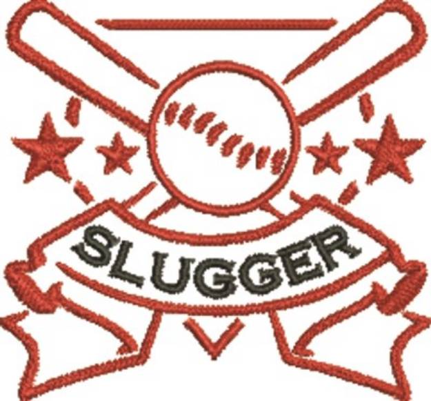 Picture of Baseball Slugger Machine Embroidery Design