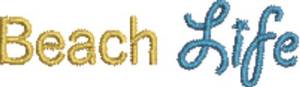 Picture of Beach Life Blue Machine Embroidery Design
