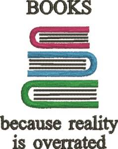 Picture of Books Overrated Machine Embroidery Design