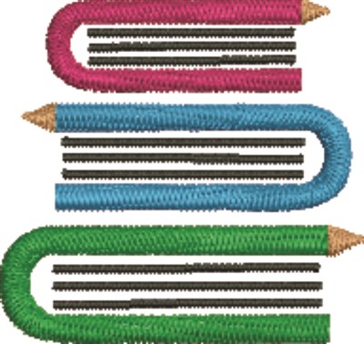 Books & Pencils Machine Embroidery Design