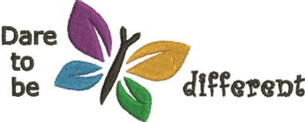 Picture of Be Different Butterfly Machine Embroidery Design