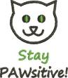 Picture of Stay Pawsitive Machine Embroidery Design