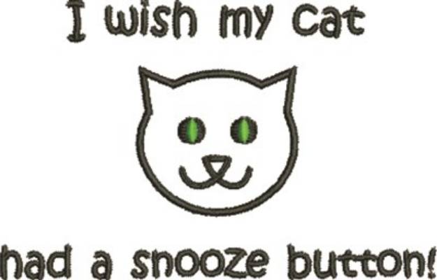 Picture of Cat Snooze Button Machine Embroidery Design