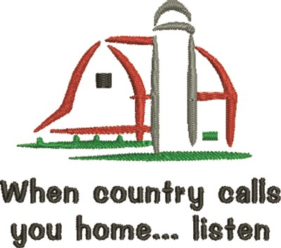 Country Calls Machine Embroidery Design