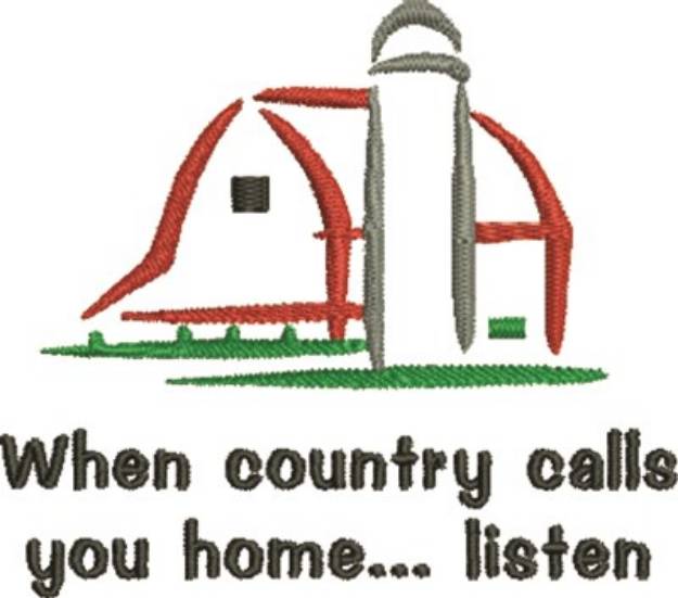 Picture of Country Calls Machine Embroidery Design