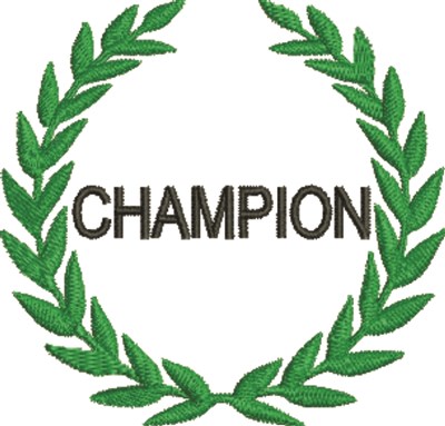 Champion Wreath Machine Embroidery Design
