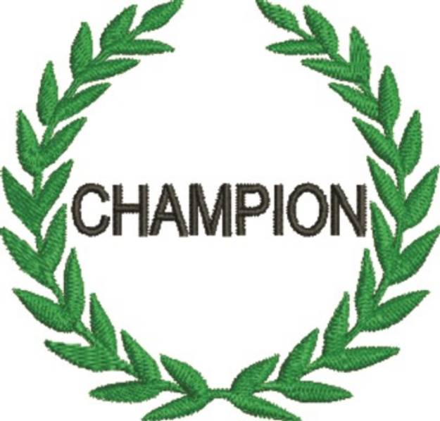 Picture of Champion Wreath Machine Embroidery Design