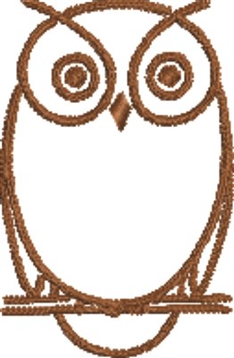 Owl Outline Machine Embroidery Design