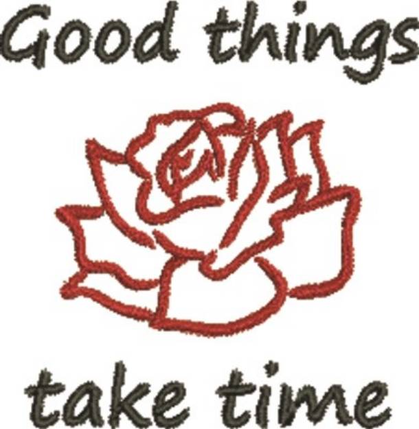Picture of Good Things Rose Machine Embroidery Design