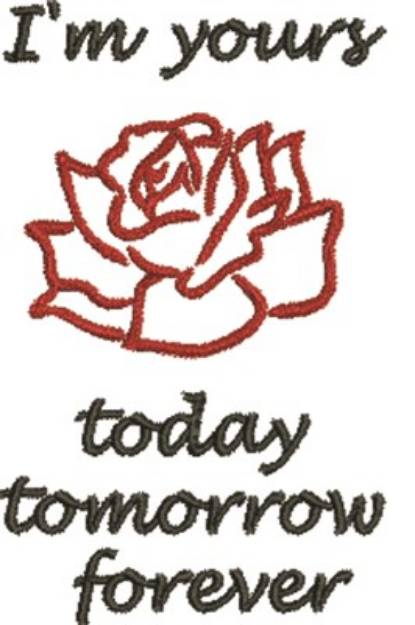 Picture of Im Yours Rose Machine Embroidery Design