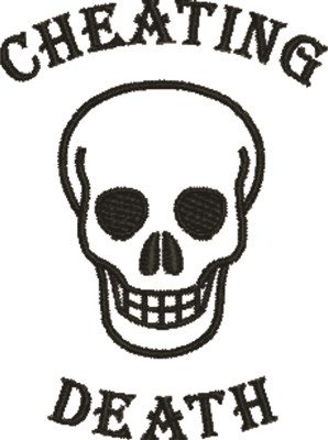 Cheating Death Skull Machine Embroidery Design