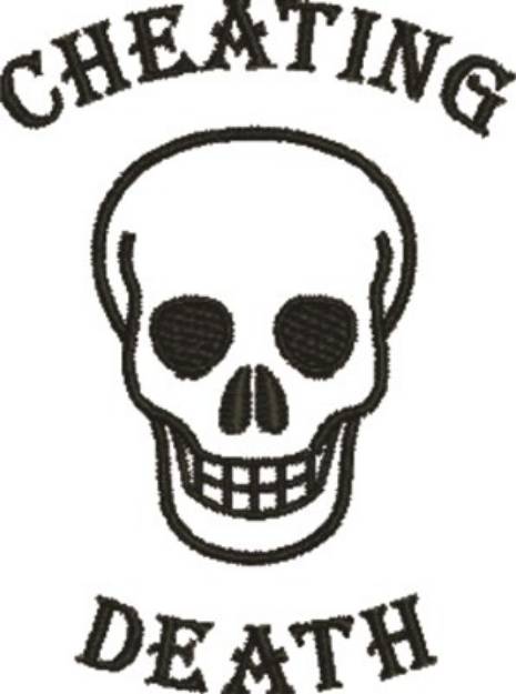 Picture of Cheating Death Skull Machine Embroidery Design