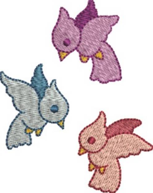 Picture of Spring Birds Machine Embroidery Design