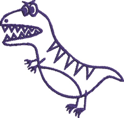 T Rex Dinosaur Machine Embroidery Design