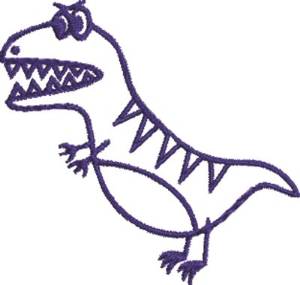 Picture of T Rex Dinosaur Machine Embroidery Design