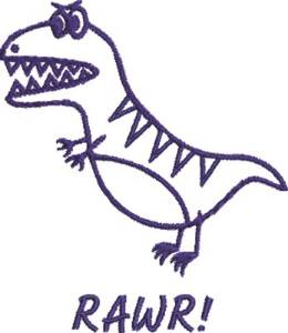 Picture of Dinosaur Rawr Machine Embroidery Design
