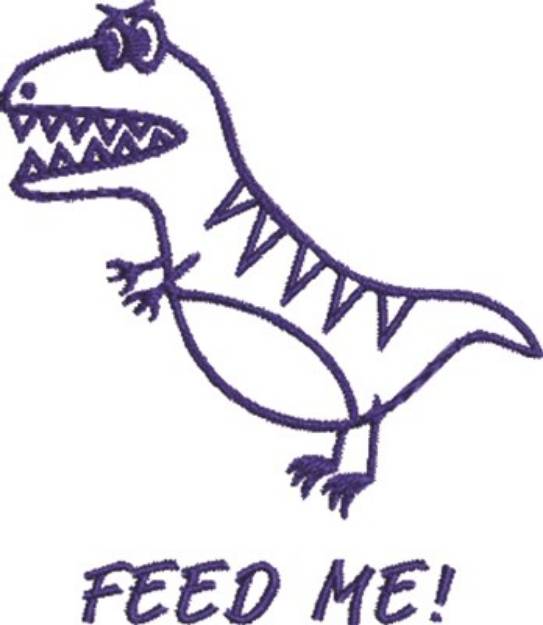 Picture of Hungry Dinosaur Machine Embroidery Design