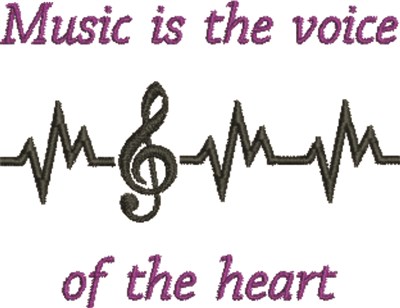 Voice Of Heart Machine Embroidery Design