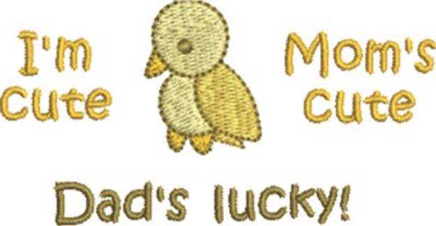 Picture of Dads Lucky Bird Machine Embroidery Design