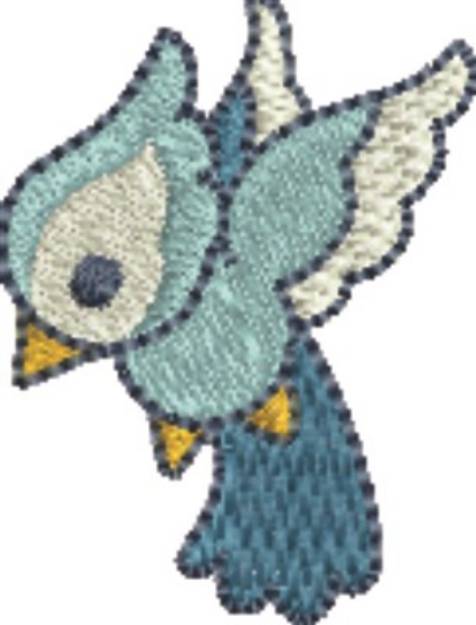 Picture of Small Blue Bird Machine Embroidery Design