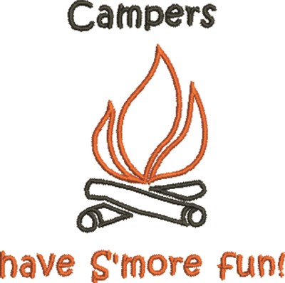 Campfire SMore Fun Machine Embroidery Design
