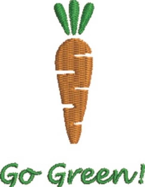 Picture of Go Green Carrot Machine Embroidery Design