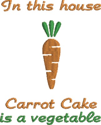 Carrot Cake Vegetables Machine Embroidery Design