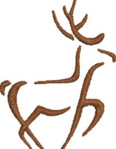 Picture of Deer Outline Machine Embroidery Design