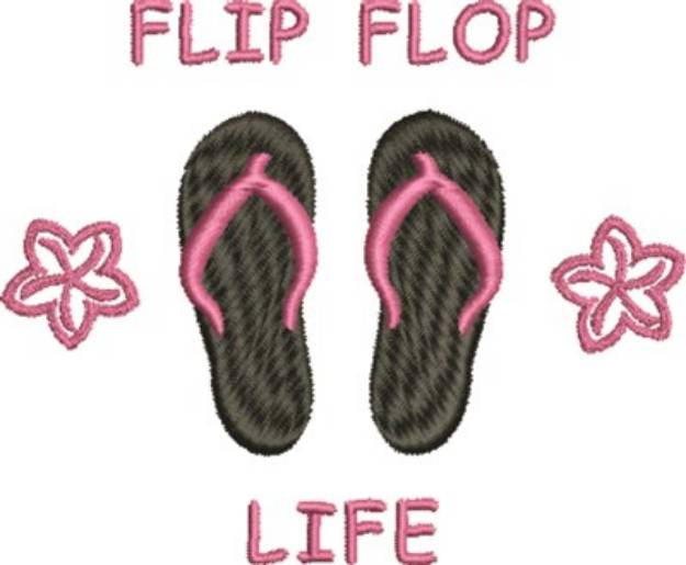Picture of Flip Flop Life Machine Embroidery Design