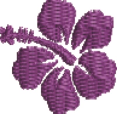 Purple Hibiscus Machine Embroidery Design